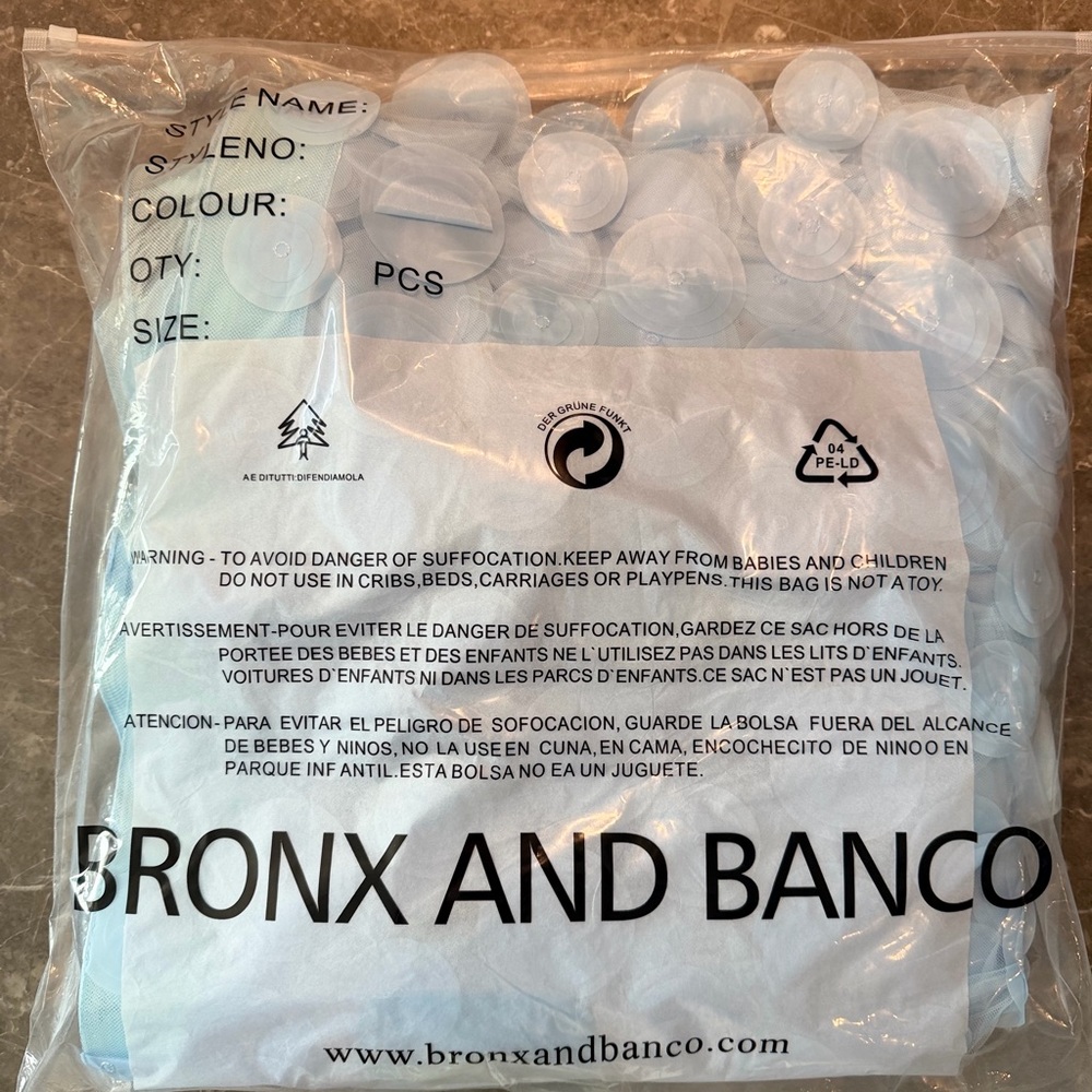 Bronx and Banco Pale Blue Strapless Maxi Dress with Circular Appliqués - Picture 13 of 13